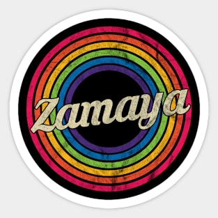 Zamaya - Retro Rainbow Faded-Style Sticker